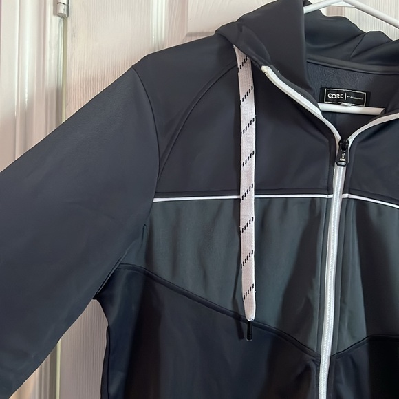 Grey tracksuit zip up top from Core by Jack & Jones. - Picture 5 of 6